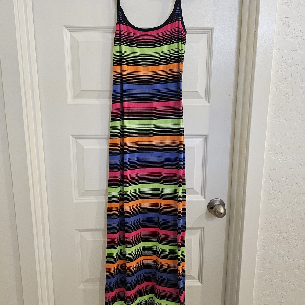 Multicolor Striped Maxi Dress